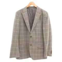 ダナキャランニューヨーク DKNY 美品 テーラードジャケット L グレー チェック柄 シングルブレスト ウール 本切羽 /NL ■ECF007のサムネイル
