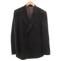 ダナキャランニューヨーク DKNY ダブルブレストジャケット ストライプ柄 ウール 40 黒 ブラック /NL ■ECF007のサムネイル