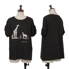 トゥービー バイ アニエスベーTo b.by agnes b. アニマルプリントTシャツ 黒40のサムネイル