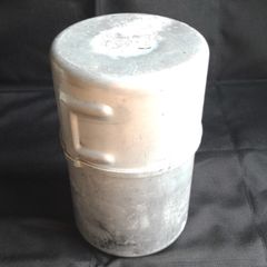 1699 ①2個セット 蓋付 レトロなアルミケース バット 収納箱