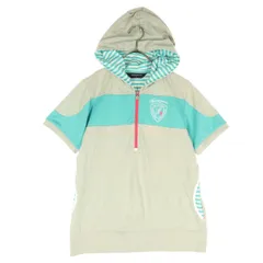 Munsing wear マンシングウェア 日本製 半袖 ハーフ ジップパーカー L グレー系 レディース 古着のサムネイル