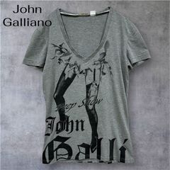 John Galliano】 ジョンガリアーノ 本人期 Vネック Tシャツ 半袖