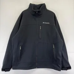 古着 コロンビア Columbia フリース ジャケット フルジップ ワンポイント ロゴ 刺繍 L  ブラック メンズのサムネイル