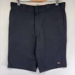 古着 ディッキーズ Dickies パンツ ハーフパンツ ワンポイントロゴ ショートパンツ 短パン ジッパーフライ w36  ブラック系 メンズのサムネイル