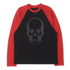 【美品】lucien pellat-finet ルシアンペラフィネ Tシャツ ブラック レッド 黒赤 サイズ:M スカル ラグラン カットソー 日本製 トップス 長袖【メンズ】【中古】のサムネイル