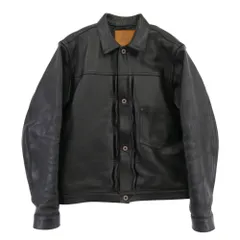 JELADO ジェラード 44 Leather Jacket Horse hide 茶芯 ホースハイド レザー ジャケット ブラック系 XL【中古】のサムネイル