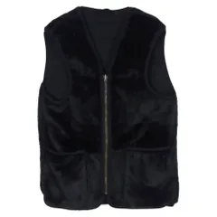 Barbour バブアー 232MLI0035 SL Fur Liner アクリルファーライナー フロントジップ ファー ライナー ベスト スリム フィット ブラック系 36【美品】【中古】のサムネイル
