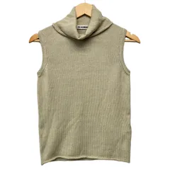 JILSANDER(ジルサンダー) ノースリーブセーター レディース美品  - グレーベージュ オフタートルネックのサムネイル