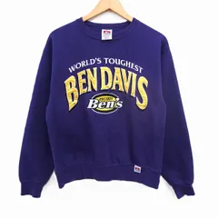 ベンデイビス BEN DAVIS 刺繍ロゴ スウェット トレーナー 裏毛 コットン 綿 S パープル 紫 /FT ■GY69のサムネイル