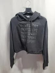 DKNY スポーツ クロップド フーディー Tシャツ ブラック Mのサムネイル