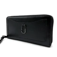 【良品】MARC JACOBS マークジェイコブス 長財布 ラウンドファスナー 小銭 コインケース サフィアーノレザー ブラック 黒 レディースのサムネイル