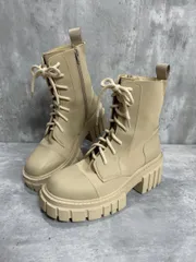 SLY スライ THROW CUPSOLE LACE UP ブーツ size24.5cm/ベージュ ■■ レディースのサムネイル