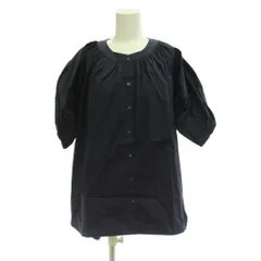 トラッゾドンナ Torrazzo Donna シャツ ブラウス F 紺 半袖 ラウンドネック ギャザー袖 /JPのサムネイル