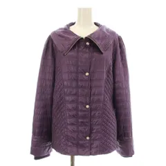 ピエールカルダン Pierre Cardin ligne 中綿ジャケット ブルゾン ジップアップ ビジューボタン ナイロン 15 紫 パープル 856304-16 /KUのサムネイル