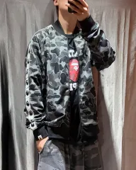 L BAPE ベイプ árnyalatú サイドライン ネック リース トラックジャージのサムネイル