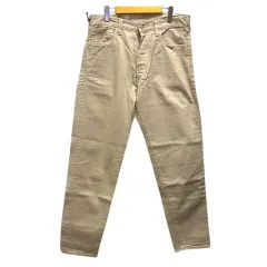 エヴィス EVISU yamane Lot.2020 ワークパンツ ボトムス ボタンフライ 34×32 ベージュのサムネイル