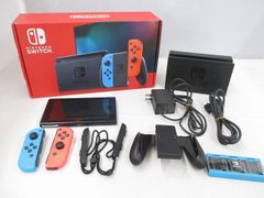 중고품 게임 Nintendo switch 닌텐도 스위치 본체 HAC-001 조이콘 네온 블루 네온 레드 동작품 상자·주변기기 첨부