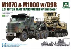 [신품] 프라모델 1/72 M1070 & M1000 70톤 전차 운반차 w/D9R 불도저 [TKO5002]
