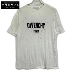 GIVENCHY　ジバンシー　BW700D305P ホワイト デストロイ加工 半袖Tシャツ　Sのサムネイル