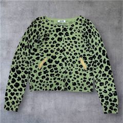 モスキーノ】ブラック カーディガン 花柄レース フリル 黒 42 MOSCHINO