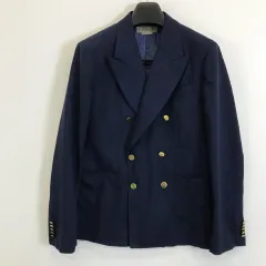 GUCCI GU ジーユー ダブルボタン ゴールド 金装 ネイビー ジャケット 48のサムネイル