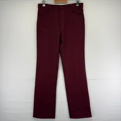 古着 90's/90年代 ラングラー Wrangler USA製 パンツ ランチャードレスジーンズ スラックス ワンポイントロゴ ジップ L34  レッド メンズのサムネイル