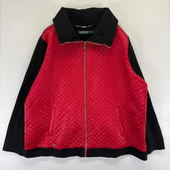 古着 ローレンラルフローレン LaurenRalphLauren ジャケット フリース キルティング 大きいサイズ 2XL  ブラック系 無地 レディースのサムネイル