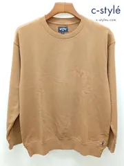 P559 [未使用品] BILLABONG ビラボン トレーナー S ブラウン 綿100% スウェットシャツ BB012Z24 | ★のサムネイル