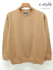 P553 [未使用品] BILLABONG ビラボン トレーナー M ブラウン 綿100% スウェットシャツ BB012Z24 | ★のサムネイル