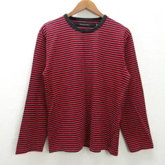 g■シップス/SHIPS GENERAL SUPPLY ロンT/カットソー ボーダー柄【L】赤黒/men's/29【中古】■のサムネイル