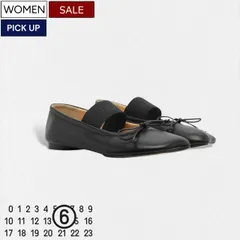 【定価95,700円(税込)】MM6 Maison Margiela エムエムシックス メゾンマルジェラ 定番のアナトミックシリーズに新作が追加！シープレザーバレリーナシューズ フラットシューズ アナトミックバレリーナ BALLERINA 6スタンプ 靴  Sのサムネイル