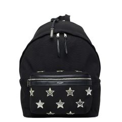 Saint Laurent City Backpack パック 534968 Black Canvas Leather Women's SAINT LAURENT [228-82483]