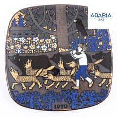 ARABIA カレワラ 1980年 イヤープレート 20cm - メルカリ