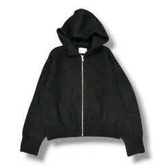 H&M atelier 25AW Wool-blend knitted hoodie ウールブレンドニットフーディー ジップパーカー エイチアンドエム アトリエ 1304710001 ブラック M 2404G0のサムネイル