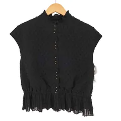 ドットアンドストライプスチャイルドウーマン Dot＆Stripes CHILD WOMAN 多重ボタン フリル プリーツ ノースリーブブラウス レディース FREE のサムネイル