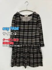 any FAM エニィファム ワンピース 2 ブラック チェック柄 長袖 ショート・ミニ丈 フレア レディースのサムネイル
