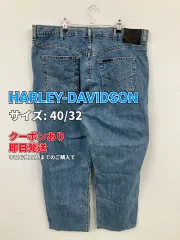 HARLEY-DAVIDSON ハーレーダビッドソン デニムパンツ 40/32 ブルー クロップド・半端丈 無地 ワイド・ルーズ テーパード レギュラー ヴィンテージ メンズのサムネイル