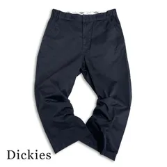 Dickies ディッキーズ 通年★ ワイド ツイル ロゴタグ ワーク パンツ Sz.L メンズ 黒のサムネイル