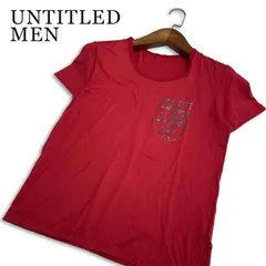 UNTITLED MEN アンタイトル メン 春夏★ 半袖 プリント エンブレム Tシャツ カットソー Sz.48 メンズ 日本製のサムネイル