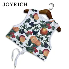 JOYRICH ジョイリッチ 春夏★ ショート フルーツ柄 総柄 プリント ストレッチ タンクトップ Sz.S レディースのサムネイル