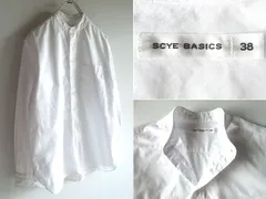 SCYE BASICS サイベーシックス コットン オックスフォード バンドカラーシャツ 38 白 ホワイト 日本製 男女着用可のサムネイル