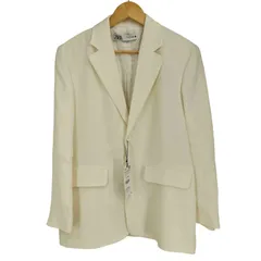 ザラ ZARA WOMEN NEW OVERSIZED LINEN BLEND BLAZER レディース import：L のサムネイル