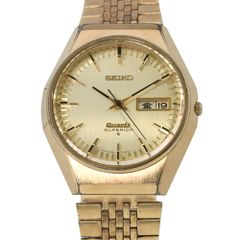 Seiko Superior Day-Date 3883-7000 SEIKO Quartz Watch, Champagne Gold Dial, Antique