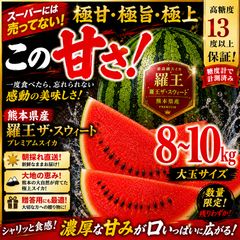 熊本県産 羅王ザ・スウィート プレミアムスイカ 8-10kg - メルカリ