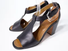 MARGARET HOWELLマーガレットハウエル プレミアムライン アンクルストラップ ヒールレザーシューズ サンダル【L(24-24.5cm程度)】【LFWA77884】のサムネイル
