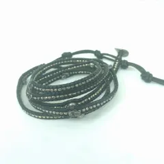 チャンルー CHAN LUU スカル ラップブレス 5連 ブレスレット　黒　SV925のサムネイル