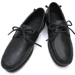 ポロ ラルフローレン POLO RALPH LAUREN ビリーズ BILLY'S 別注 ボートシューズ デッキシューズ 靴 シボ革 26㎝ ブラック k469765 0708のサムネイル