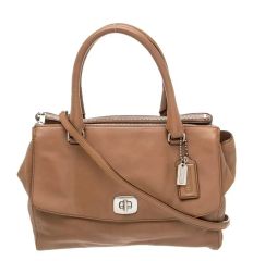 COACH ペッパーサッチェル ハンドバッグ シグネチャー ストラップ無し