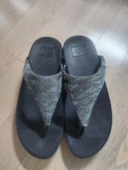 FitFlop ブラック ラメ クロスストラップ サンダル 24cm - メルカリ
