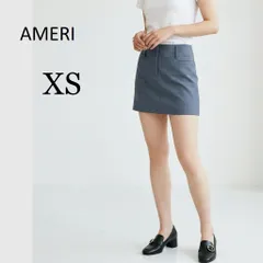 ✨美品✨AMERI アメリヴィンテージ スカート インナーパンツ付き ミニスカート グレー XS スカパン タイト 台形 ショートパンツ 骨格ウェーブ y2k 韓国 ストリート カジュアル きれいめ デート 夏 フェス 完売品 レディース スーツ 服のサムネイル